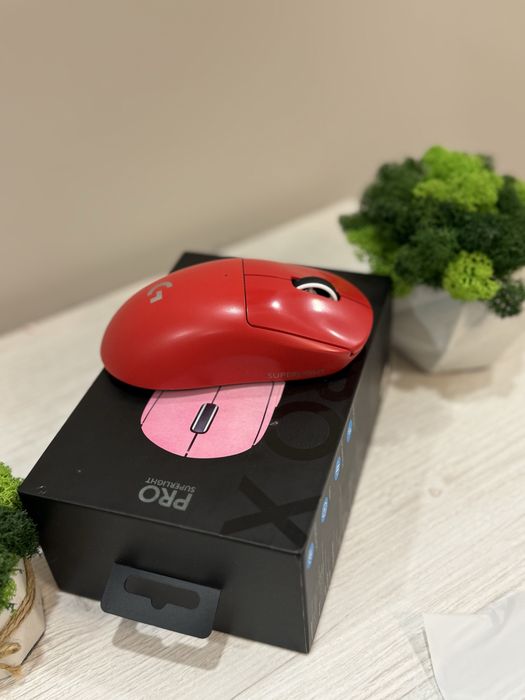 Logitech G Pro X Superlight !ГАРАНТІЯ! червона HERO 25K LIGHTSPEED Wireless ТОП