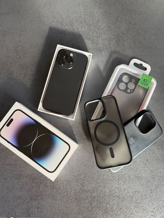 iPhone 14 Pro 128 GB Space Black – Stan bardzo dobry, kpl, etui, folie