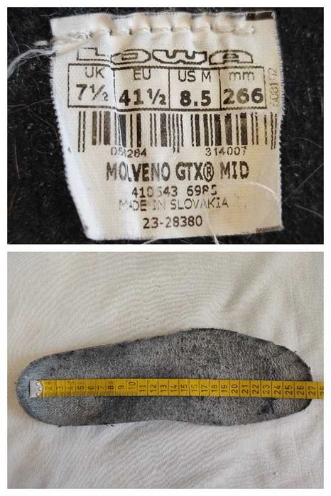 Ботинки мужские кожаные "LOWA"GoreTex Размер 41,5 (26,6 см)