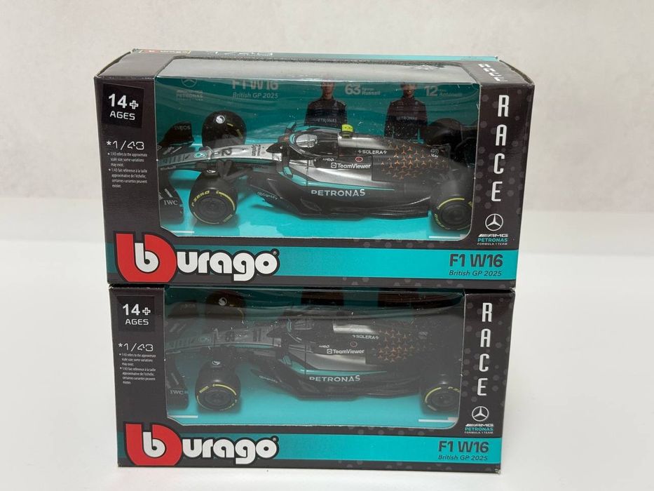 Моделі Bburago F1 Mercedes-AMG W16 2025 (#12)