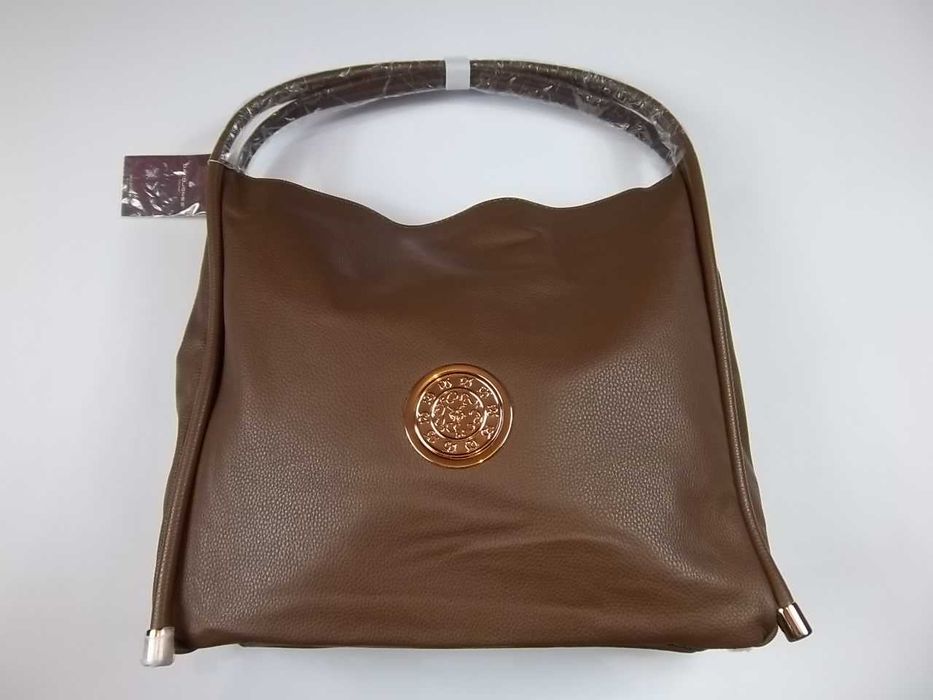 Duża torebka damska kolor brąz DAWIDJONES nowa!