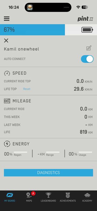 Onewheel Pint X - 819km