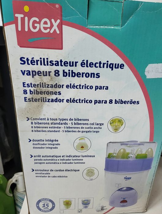 Esterilizador  biberão Tigex a funcionar