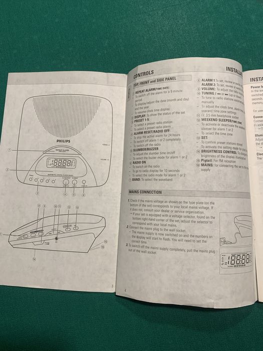 Radiobudzik philips AJ3720