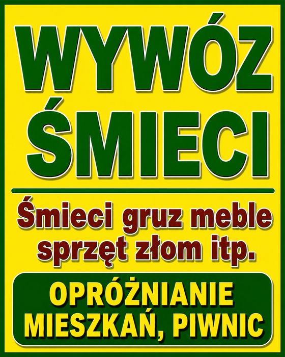 OPRÓŻNIANIE MIESZKAŃ, PIWNIC, GARAŻY | Wywóz Mebli, Gruzu, Gabarytów |
