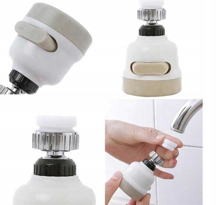 Perlator adapter na baterię do kranu 3w1 Obrotowy Napowietrzacz