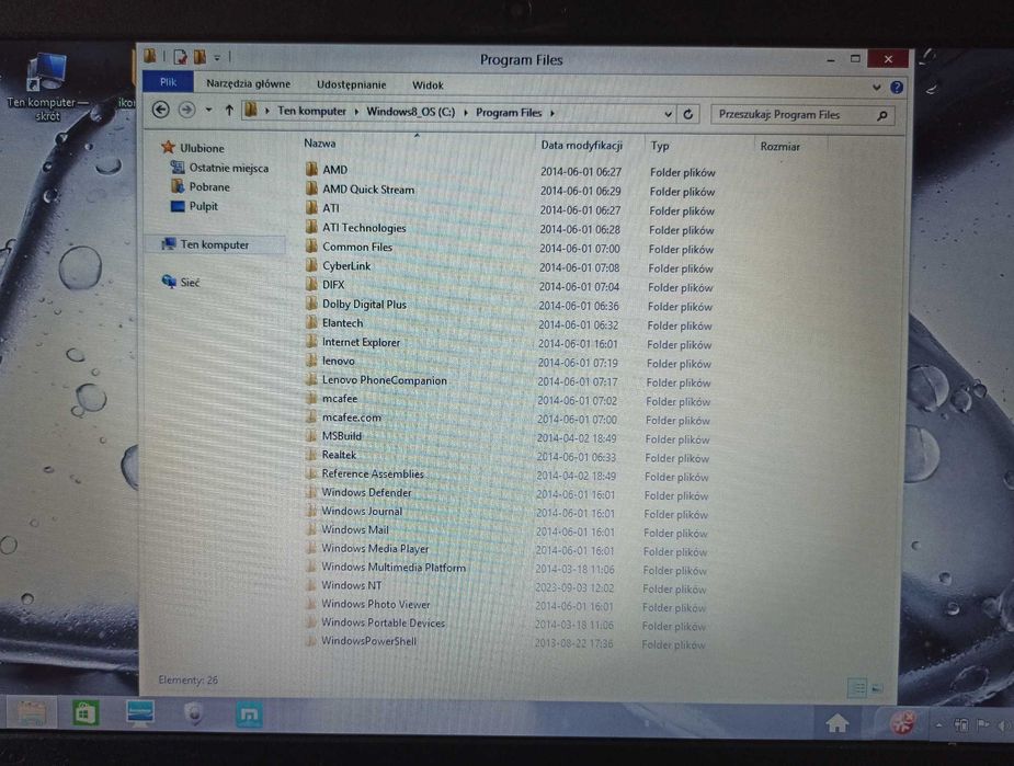 laptop notebook Lenovo 15,6" LED Windows 8,1 Intel Core 4 GB zasilacz