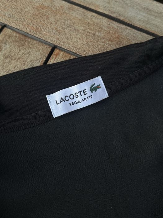 Полузамок Lacoste 1/3 зип мужской Лакост воротник Лакоста черный білий