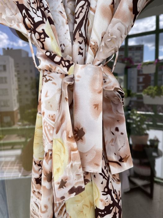 Lekki szlafrok w kwiaty – rozmiar uniwersalny