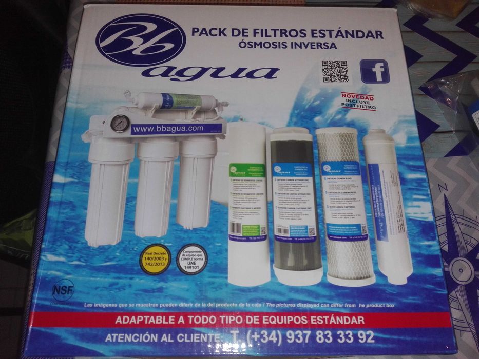 Sistema osmose 5 filtros com bomba e tanque