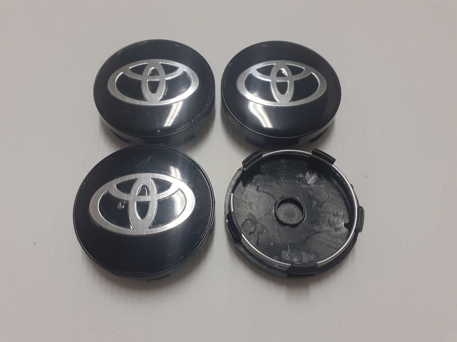Centros/tampas de jante completos Toyota com 57, 60, 62, 65 e 68 mm