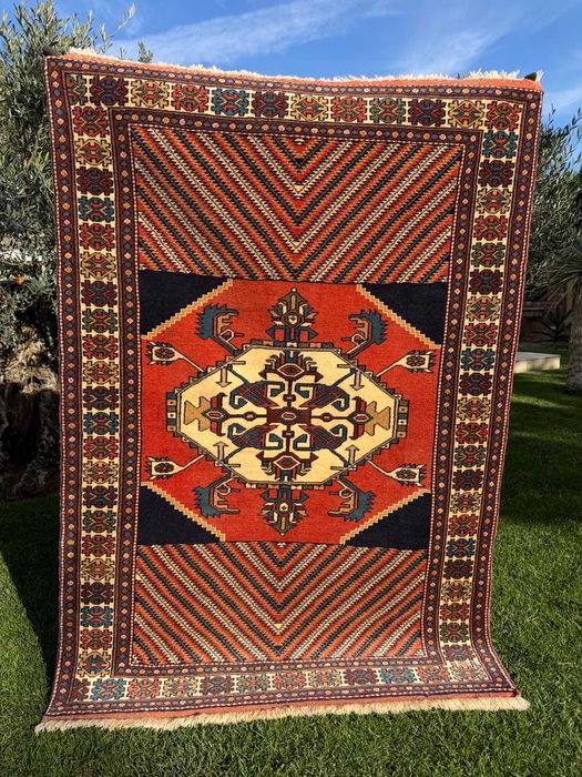Nowy Dywan Wełniany Kaszmirowy Perski Ziegler Zigler / KAZAK 190x125 NAJTANIEJ
