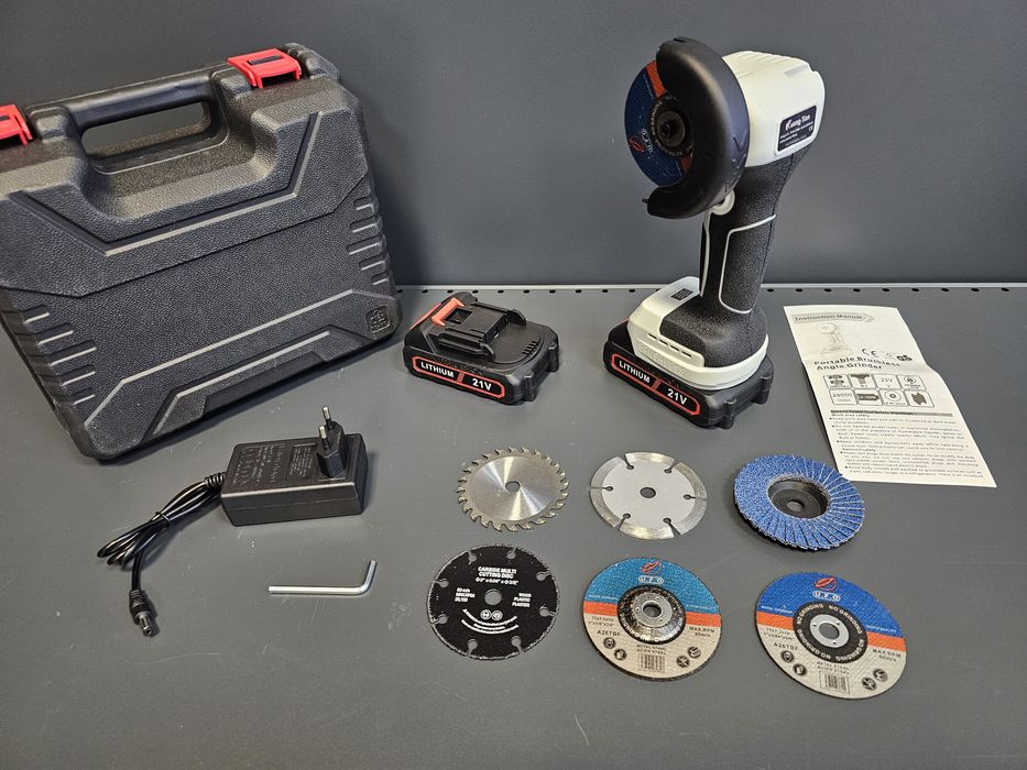 Мощная 18- 21V 76мм Мини Болгарка Kuang Tian +Комплект Дисков 7шт