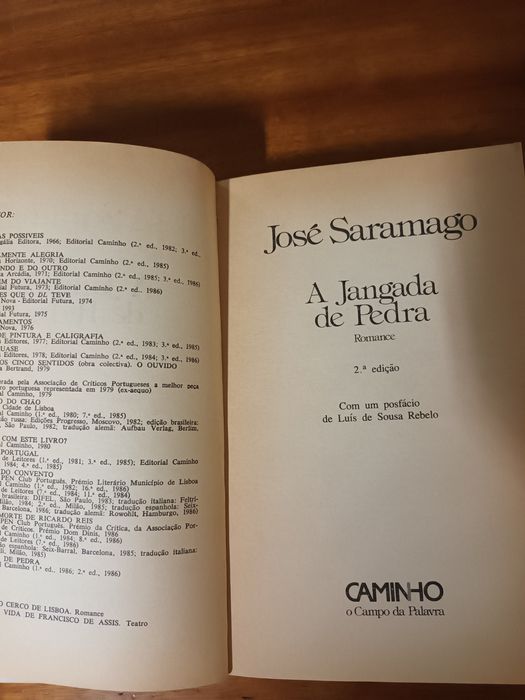 Livro José Saramago A Jangada de Pedra