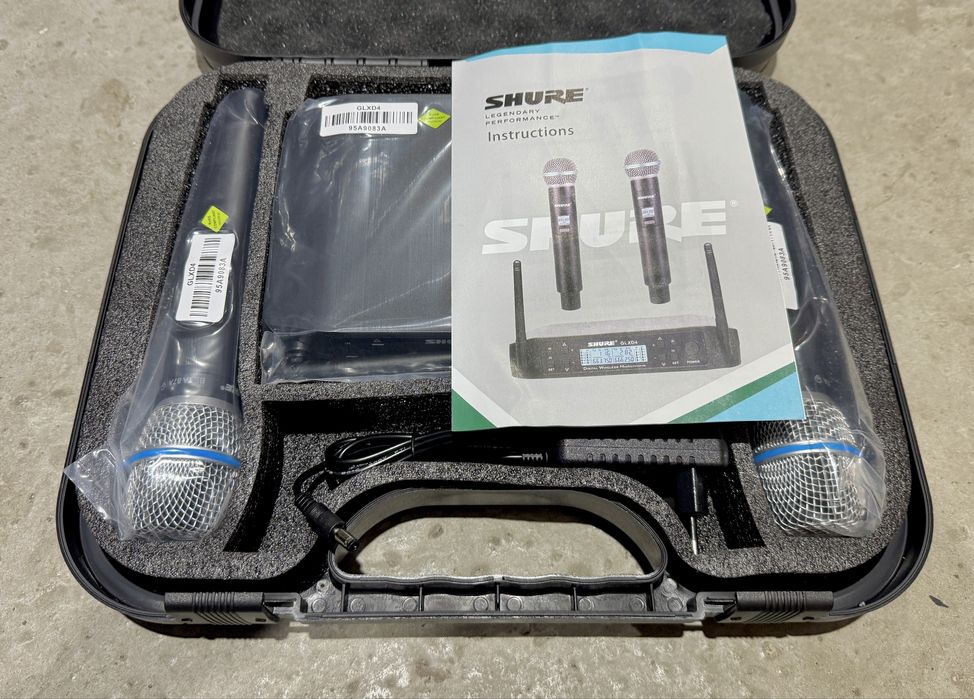 Shure GLXD, радіомікрофон з двома ручними мікрофонами Beta87