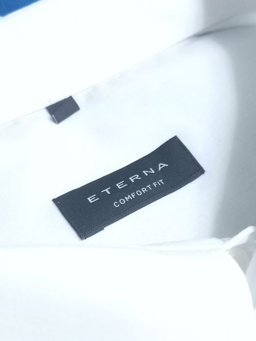Duża - rozmiar 49 wizytowa biała męska koszula Eterna comfort fit