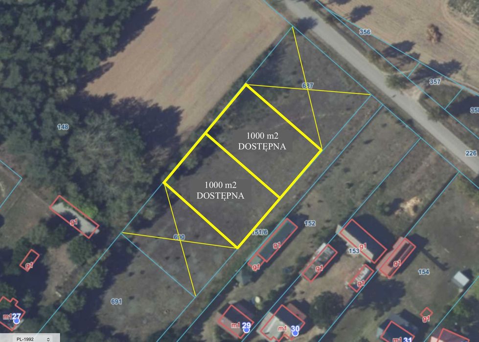 Działki budowlane, Dąbrówka, gm. Czerwonka