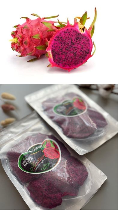 Пітахайя драконів фрукт сушена. Екзотичні сухофрукти. Без цукру