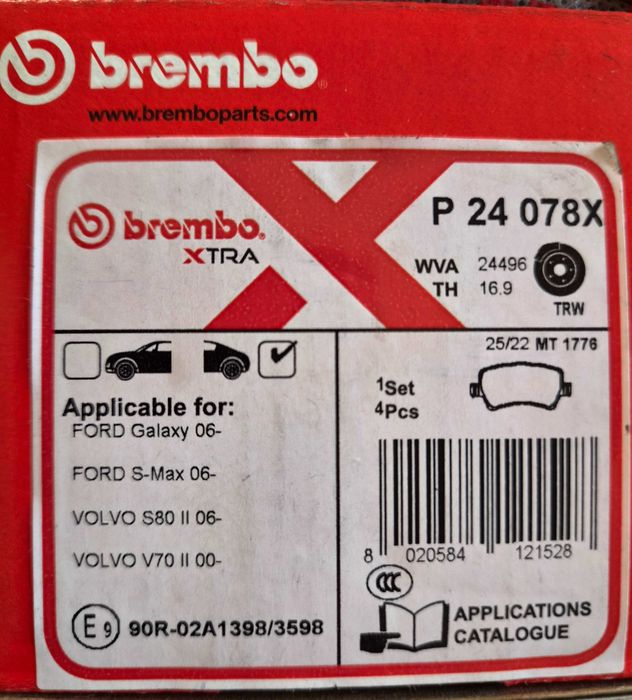 Pastilhas de travões Brembo