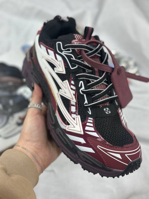 Кросівки Off-White Be Right Back Burgundy Red • Офф-Вайт