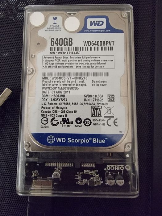 Disco externo de 640gb