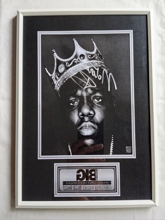 Moldura Notorious B.I.G. Crown com Autógrafo (A4)