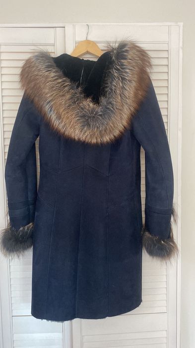 kożuch damski granatowy S/M