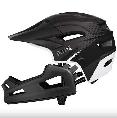 Kask na hulajnogę Rowerow Prox CageII Czarny FullFace odpinana szczęka