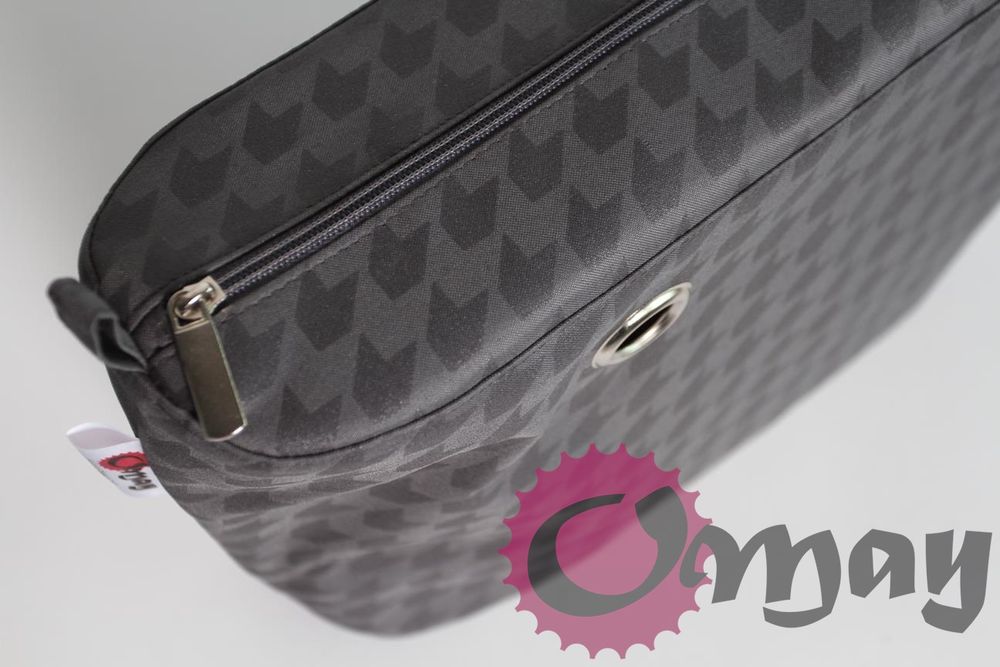 Grafitowy organizer do OBAG URBAN MINI pepitka 2 kieszenie VIP OMAY