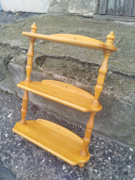 Półka wisząca drewniana półka wisząca vintage
