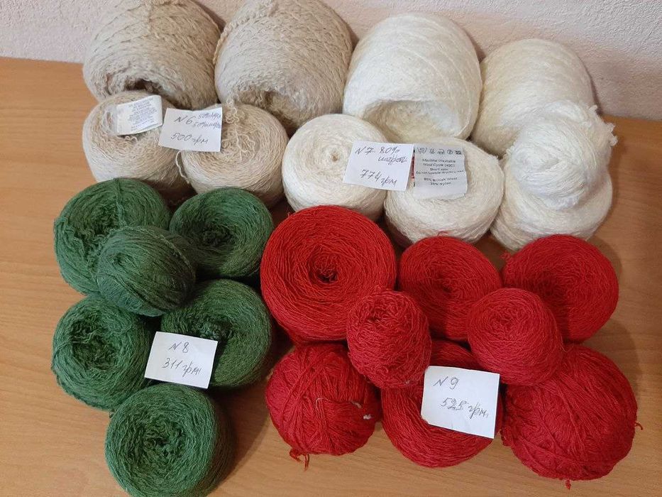 Пряжа для в’язання бу, акріл, шерсть, тонкі. Сток.