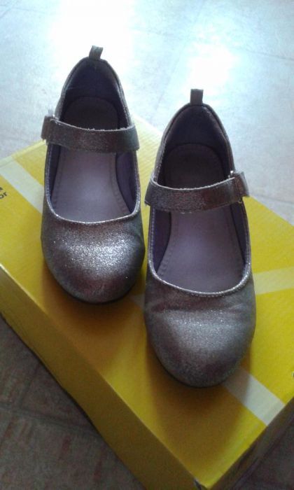 buty na korku srebrne