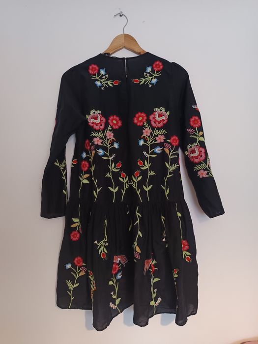 Boho sukienka/tunika z haftem, Zara xs