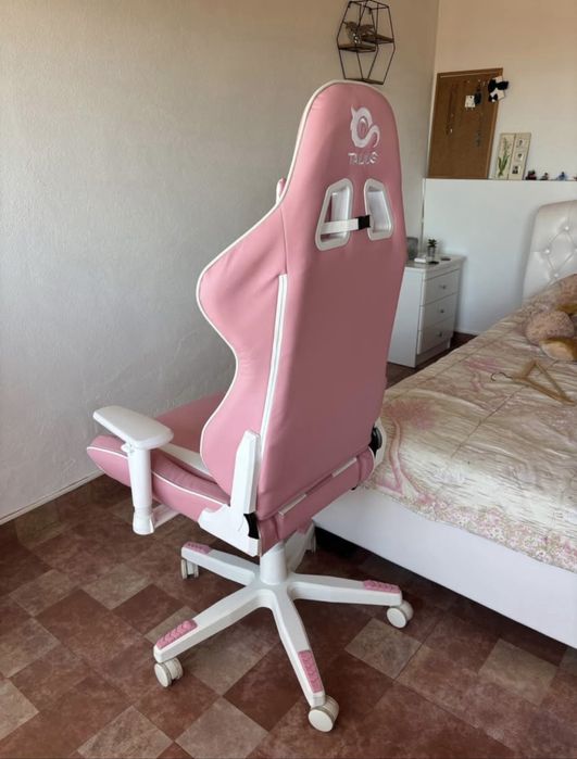 Cadeira Gaming TALIUS Dragonfly Rosa e Branco