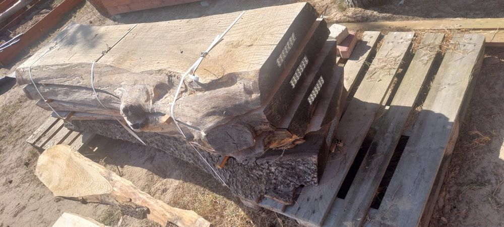Monolit-dąb czerwony 4 elementy grubość 10 cm, długość 2,2 m/b