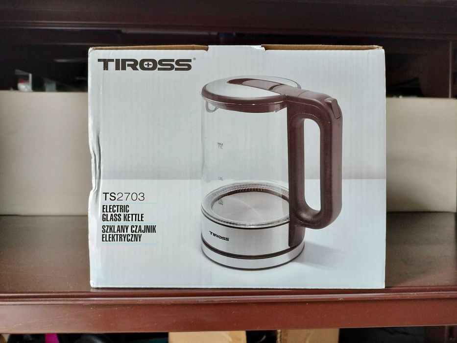 szklany czajnik elektryczny podświetlenie gwarancja 1,7L TIROSS TS2703