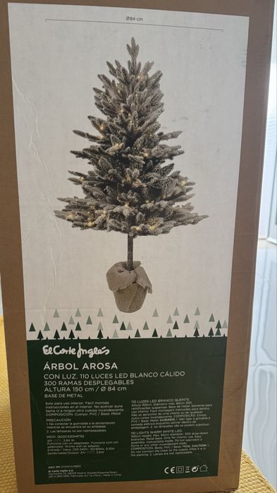 Árvore de Natal Nevada com Luzes LED Arosa