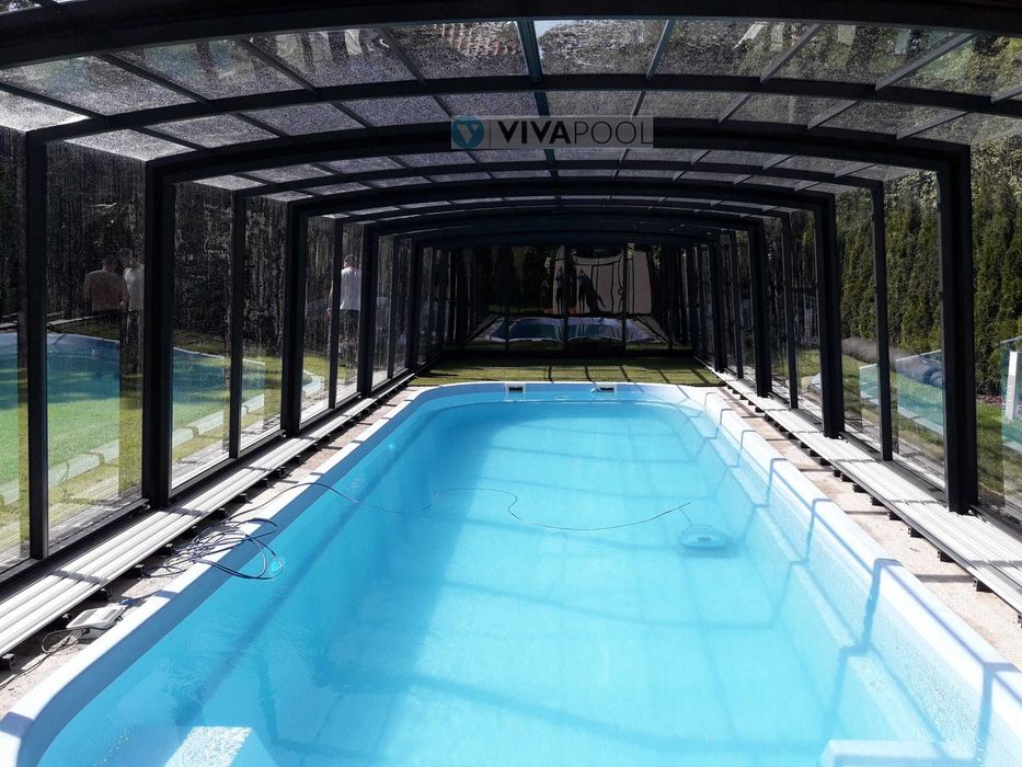 Zadaszenie basenu wysokie CASABLANCA XL 12,83x5,00x2,50 poliwęglan