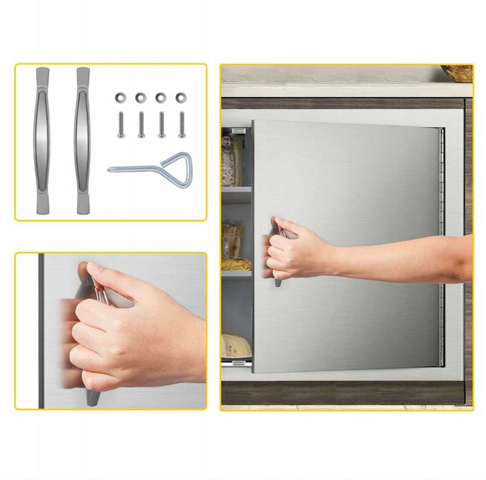 Vevor drzwi stali nierdzewnej 99x66 cm kuchnia grill zewnętrzny