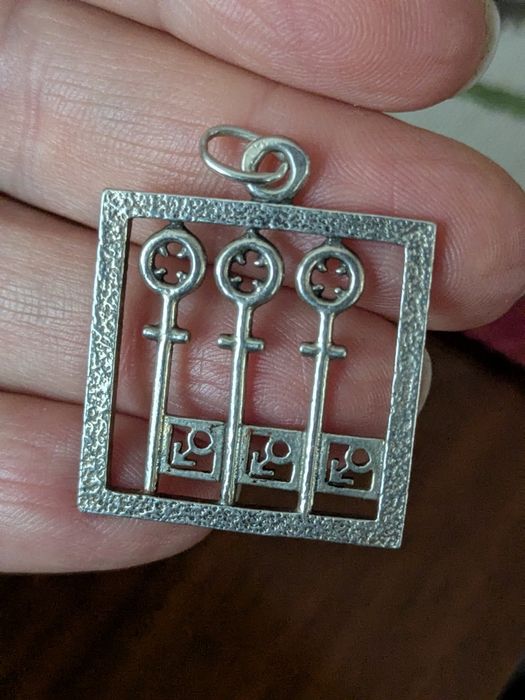 Warmet zawieszka klucze srebro Prl