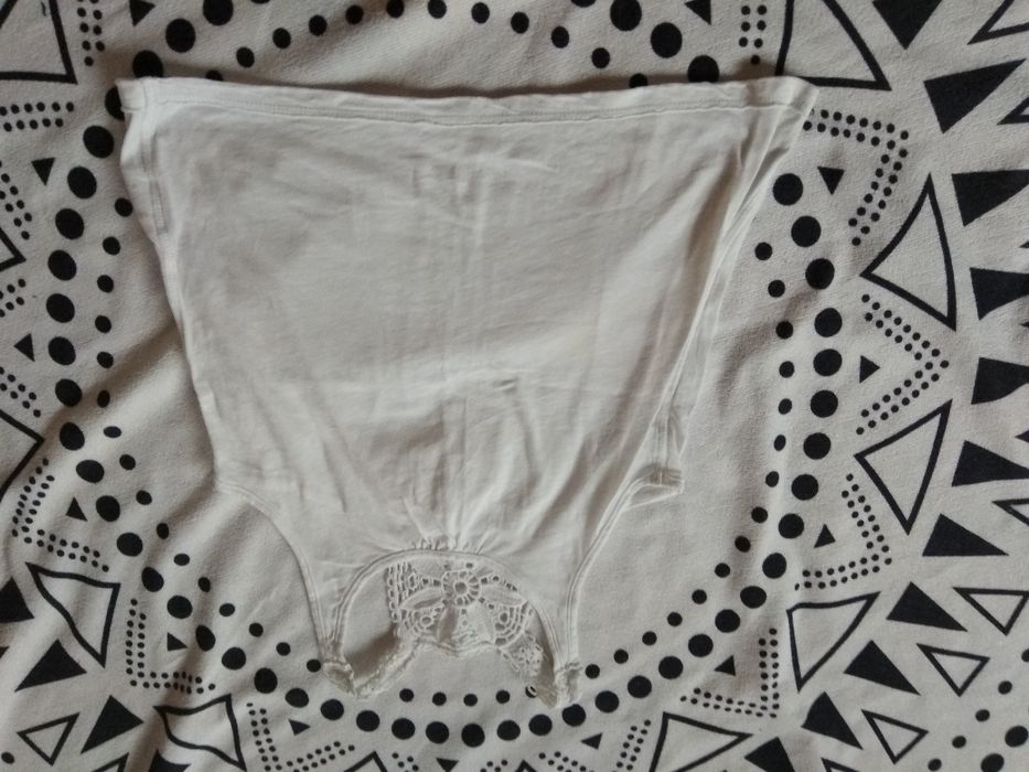 Biały t-shirt top 122/128 H&M