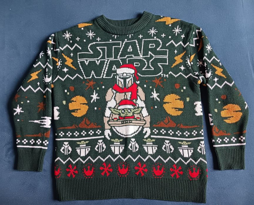Pull&Bear, sweter star wars, świąteczny Mandalorian.