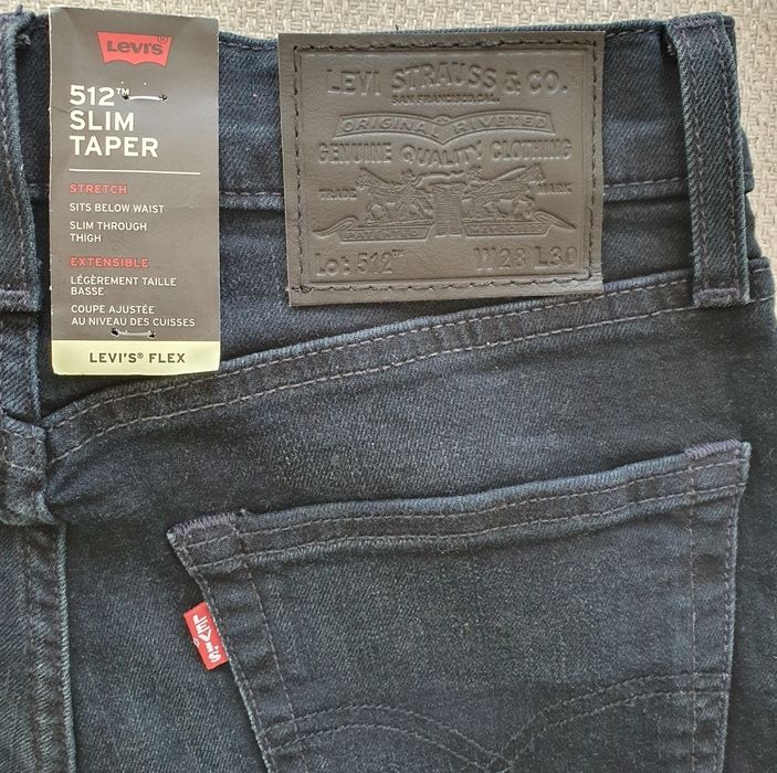 Dżinsy jeansy levis 512 tm Slim Taper stretch 28 x 30