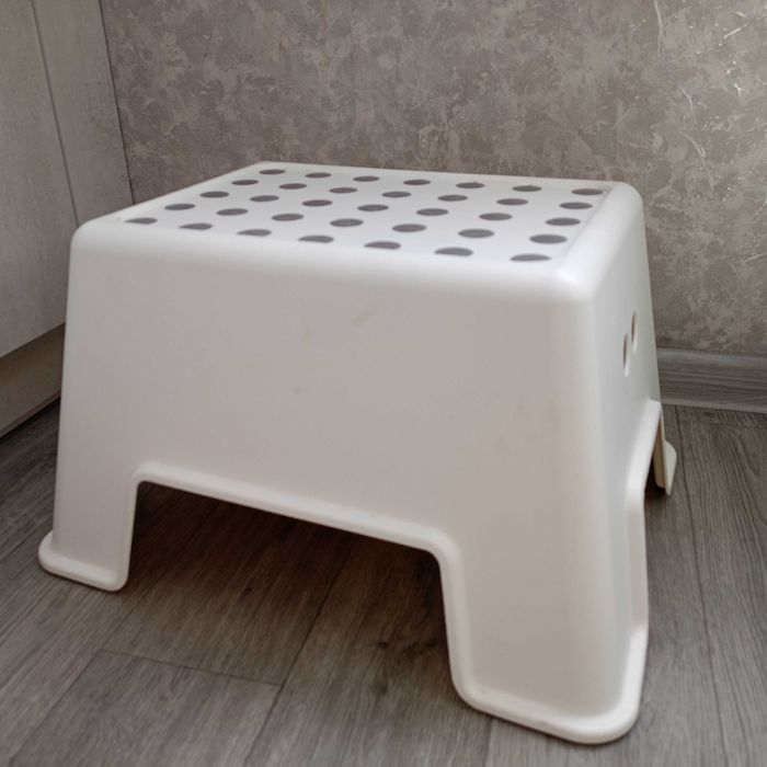 Дитяча підставка, табуретка підставка, біла, ІКЕА BOLMEN
