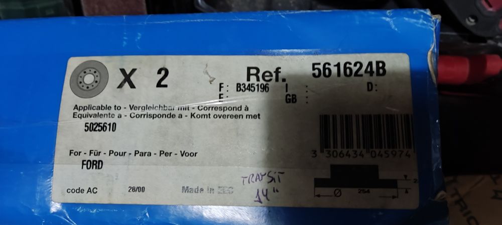 Discos travão Ford Transit