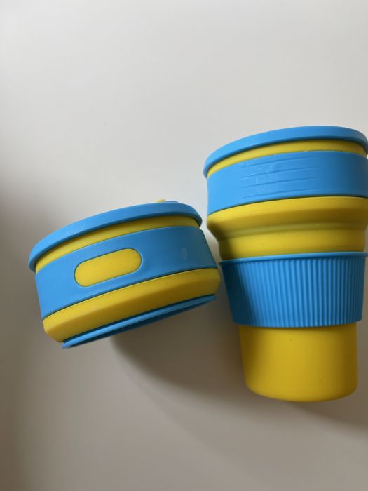 Kubek  silikonowy take away składany 12 cm 350 ml