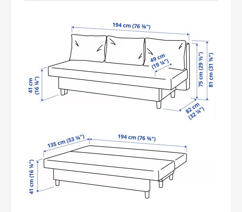 Sofa Ikea Alvdalen szara uzywana