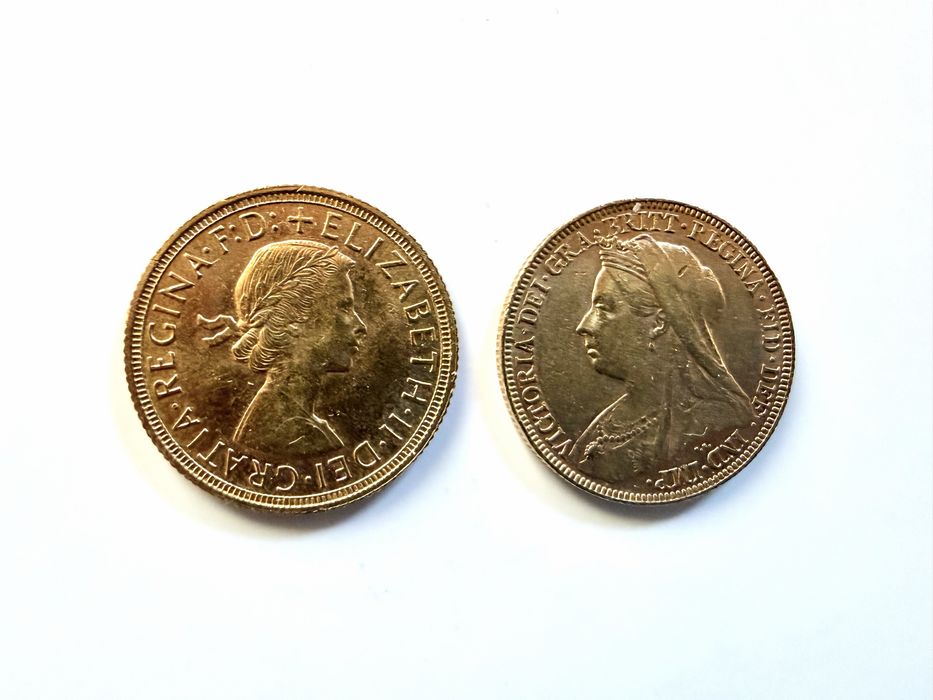 Moedas libras em ouro