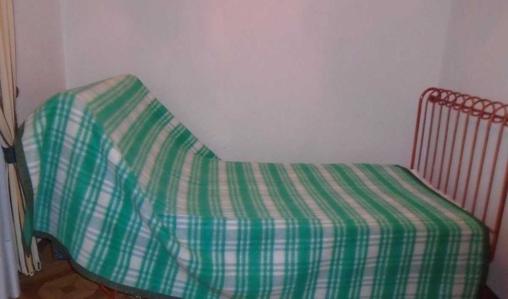 Cobertor padrão de risca verde !