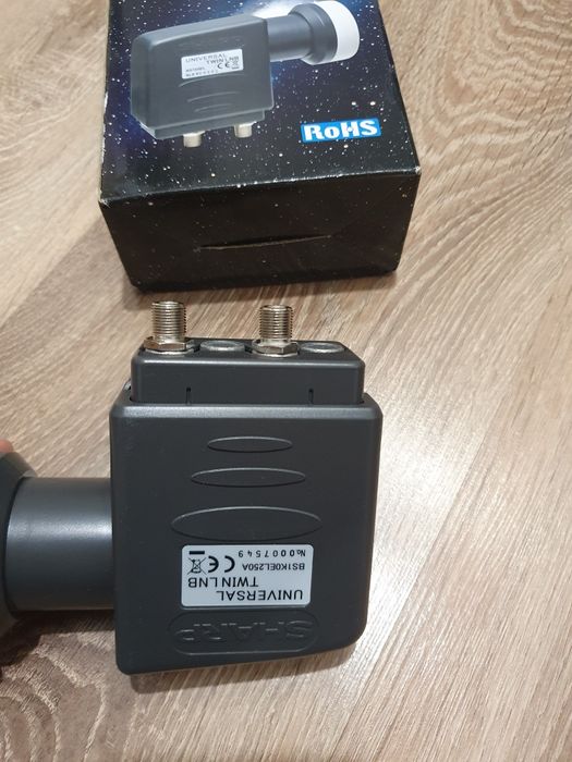 Konwerter satelitarny podwójny / twin LNB Sharp NOWY
